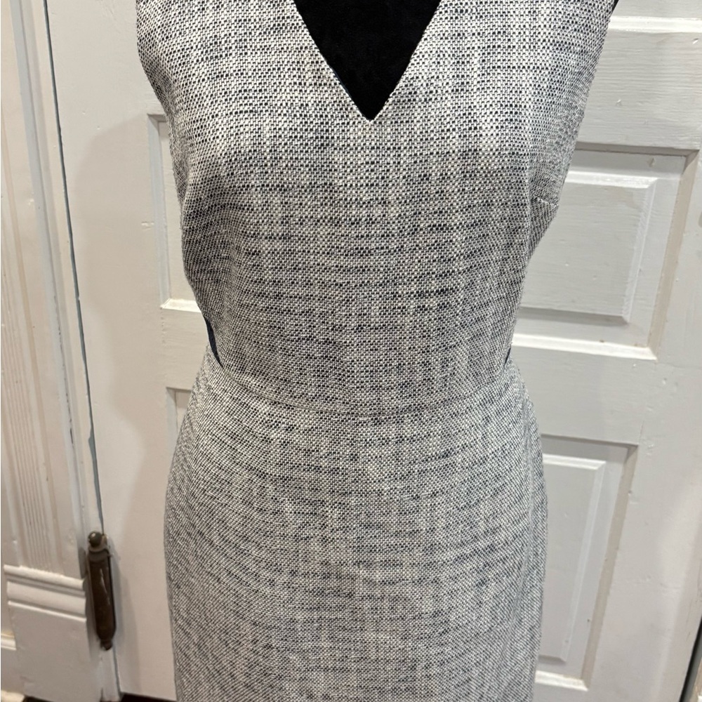 J Crew Sleeveless Twead Eyelet Sheath Office Dress Sz 10 Lined Rn77388 - Picture 3 of 10